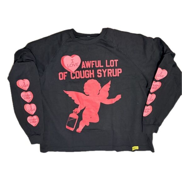 ALOCS Long Sleeve T-Shirt Black 3XL Cupid Heart Streetwear Desto Dubb Rare